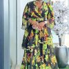 Plus Size  African Women's Floral Print Long Dress